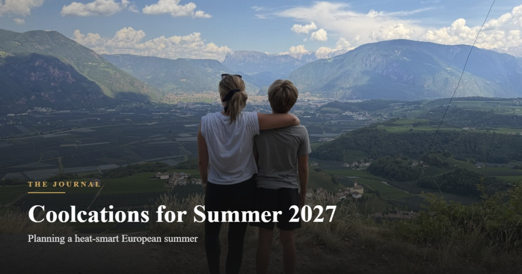 Coolcations for Summer 2027. Planning a heat-smart European summer