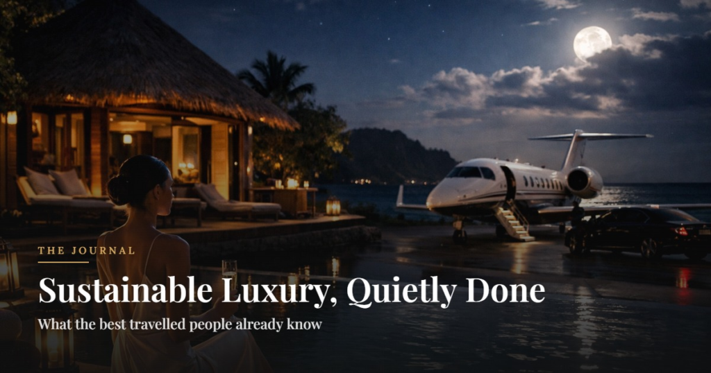 Sustainable Luxury, Quietly Done. What the best travelled people already know
